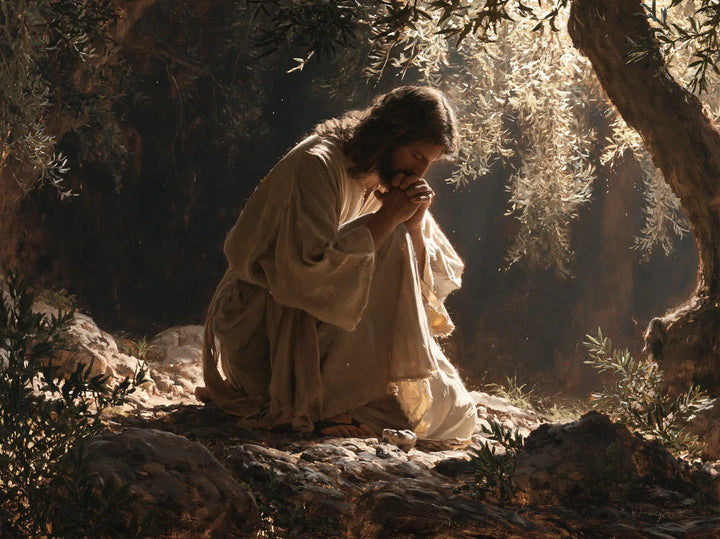 Jésus à Gethsémani — Le Recueillement sur la pierre claire