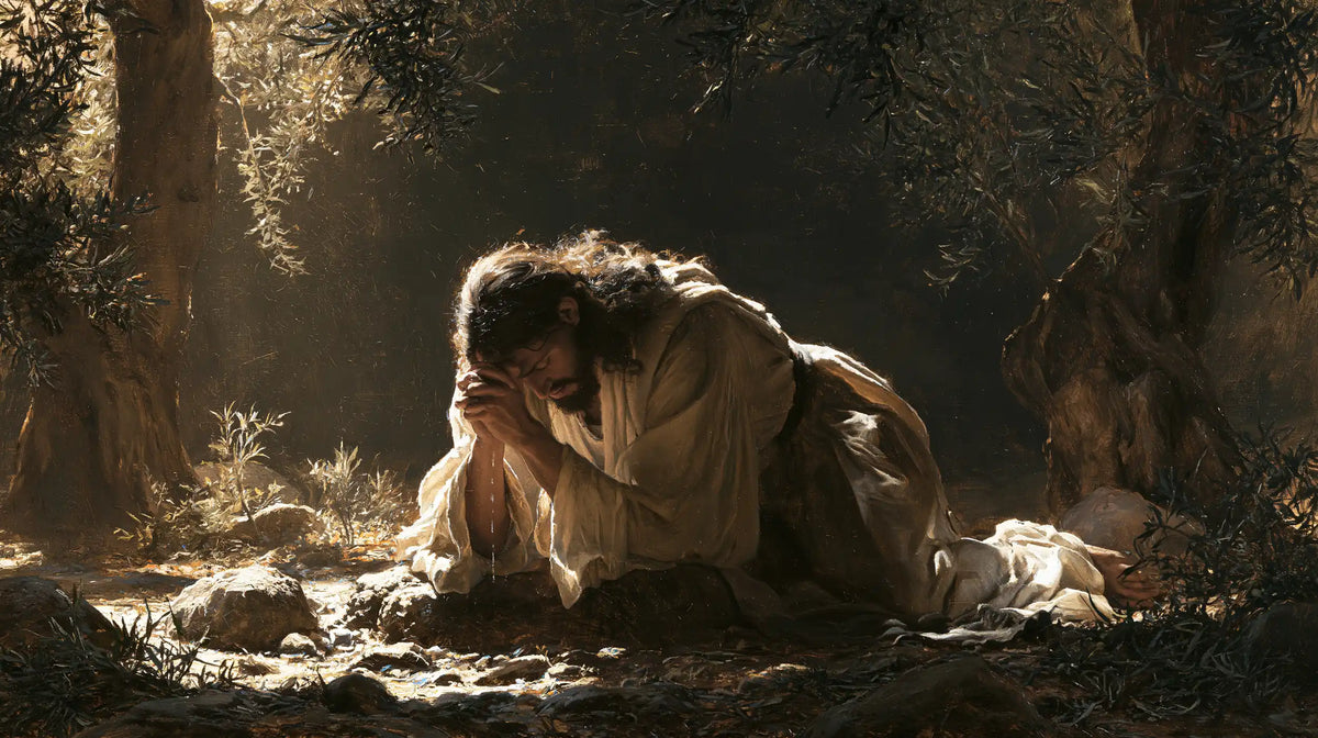 Jésus à Gethsémani — La Prière couchée dans l’ombre douce