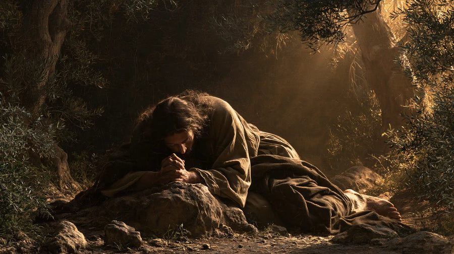 Jésus à Gethsémani — Le Repos douloureux sur le rocher