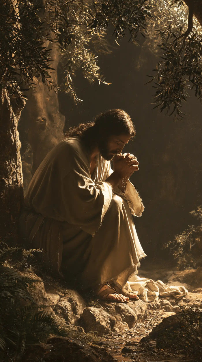 Jésus à Gethsémani — Le Silence près des pierres blondes