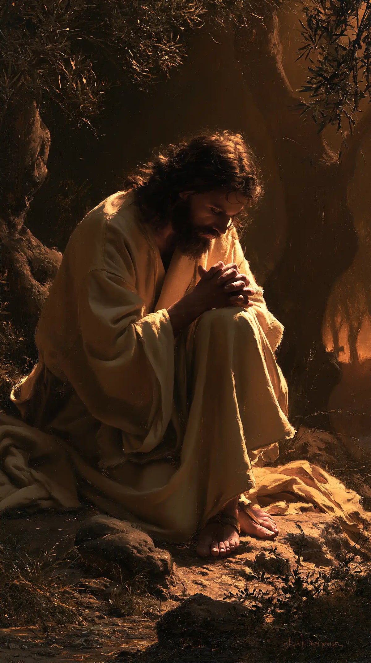 Jésus à Gethsémani — L’Oraison dans le pli de la terre