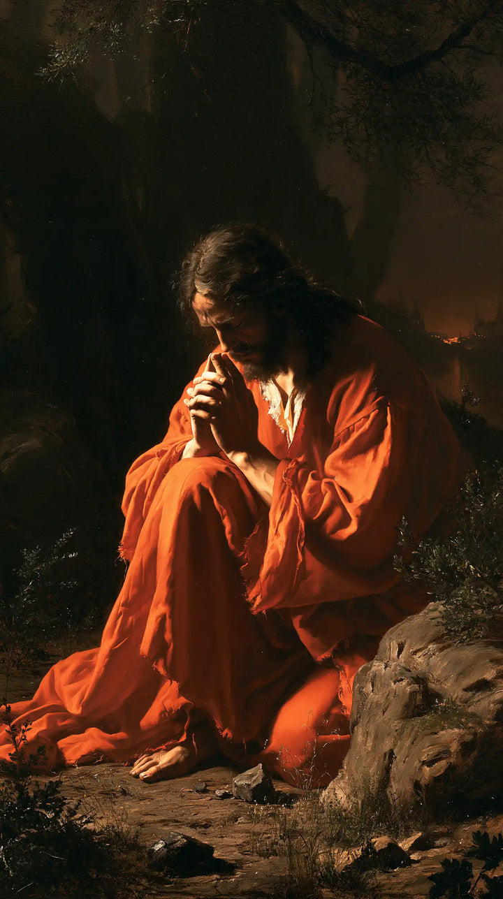 Jésus à Gethsémani — Le Silence au pied de la pierre sombre