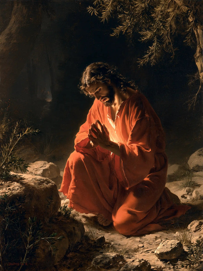 Jésus à Gethsémani — La Prière au vêtement de braise