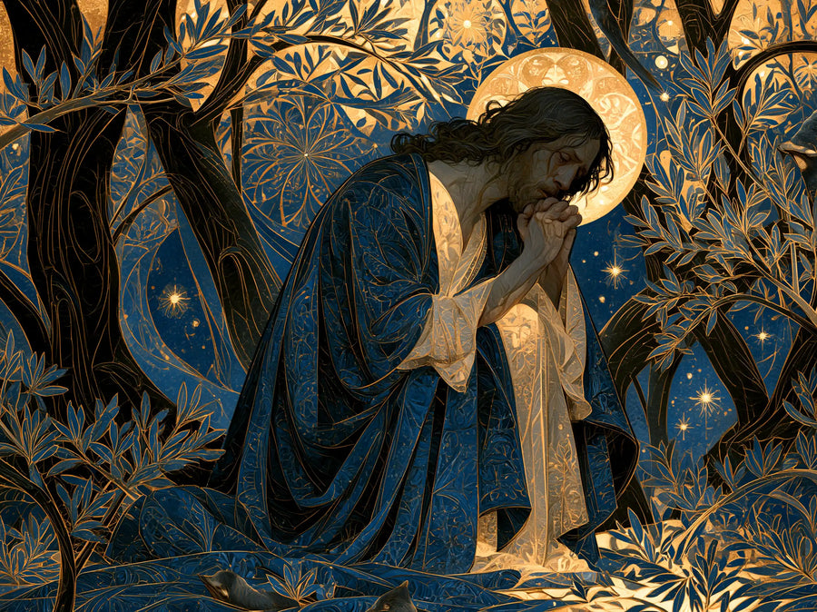 Jésus à Gethsémani — La Prière sous le manteau constellé