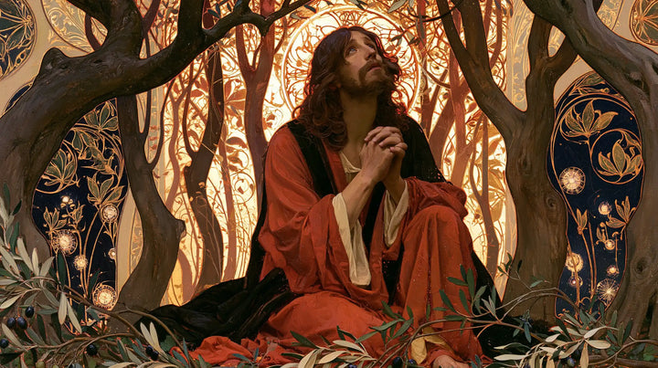 Jésus à Gethsémani — L’Écarlate dans la forêt des médaillons