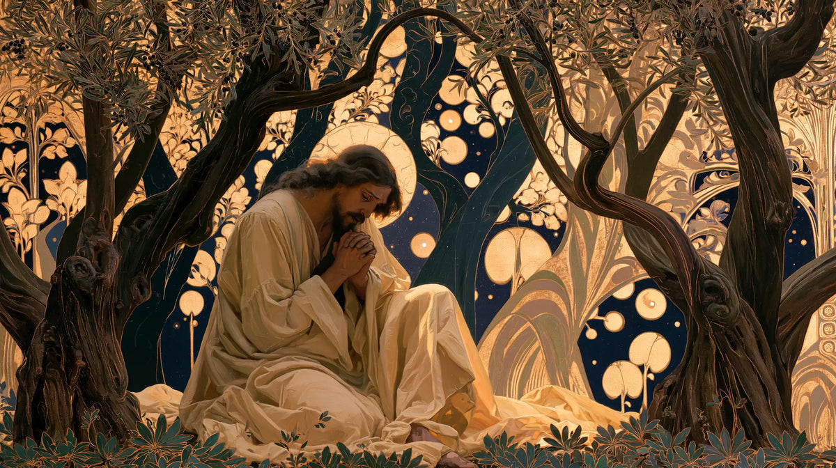 Jésus à Gethsémani — L’Oraison au jardin des lunes d’or