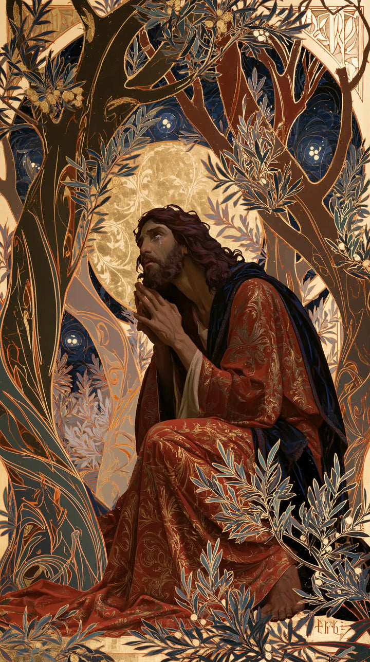 Jésus à Gethsémani — La Prière au médaillon de cuivre