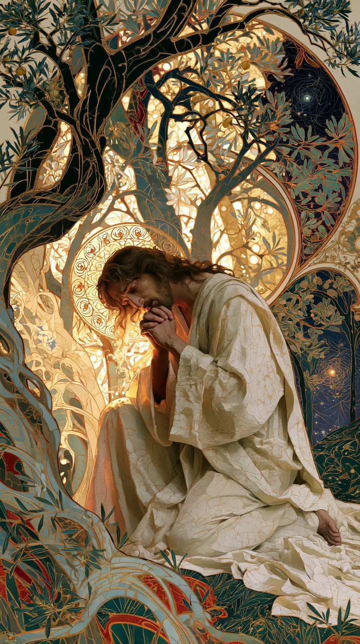 Jésus à Gethsémani — La Prière au jardin des filigranes