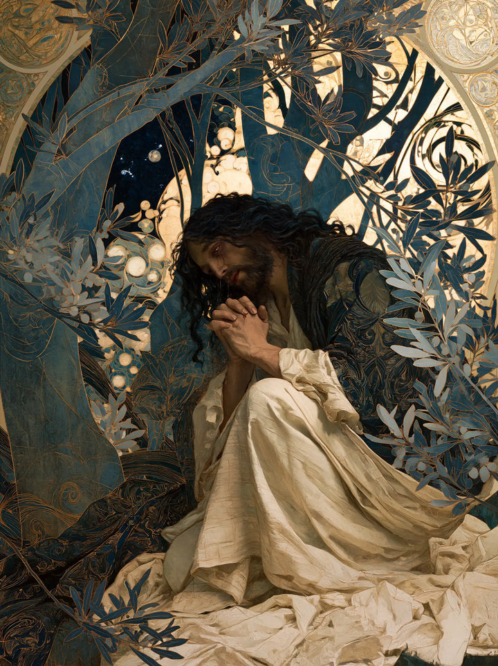 Jésus à Gethsémani — Le Silence au grand cercle pâle