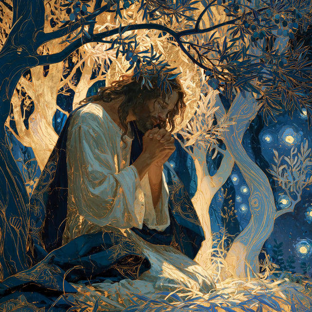 Jésus à Gethsémani — L’Abandon dans la forêt d’or et d’encre