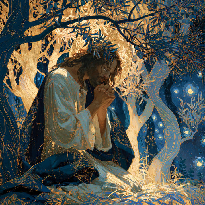 Jésus à Gethsémani — L’Abandon dans la forêt d’or et d’encre