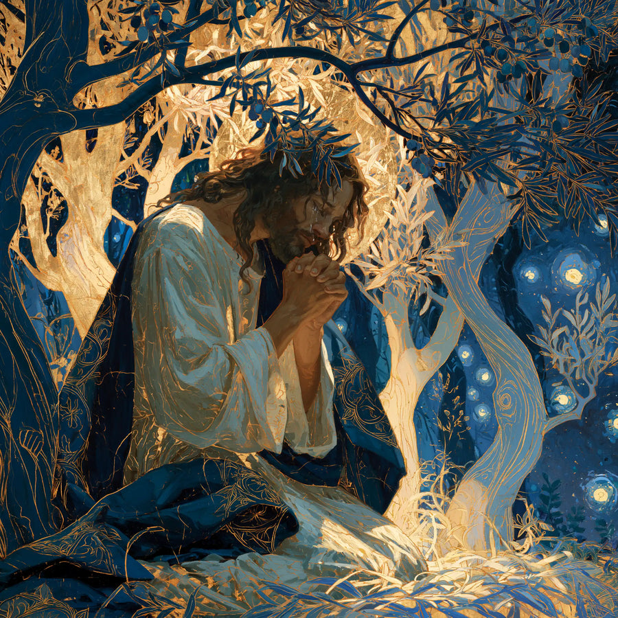 Jésus à Gethsémani — L’Abandon dans la forêt d’or et d’encre