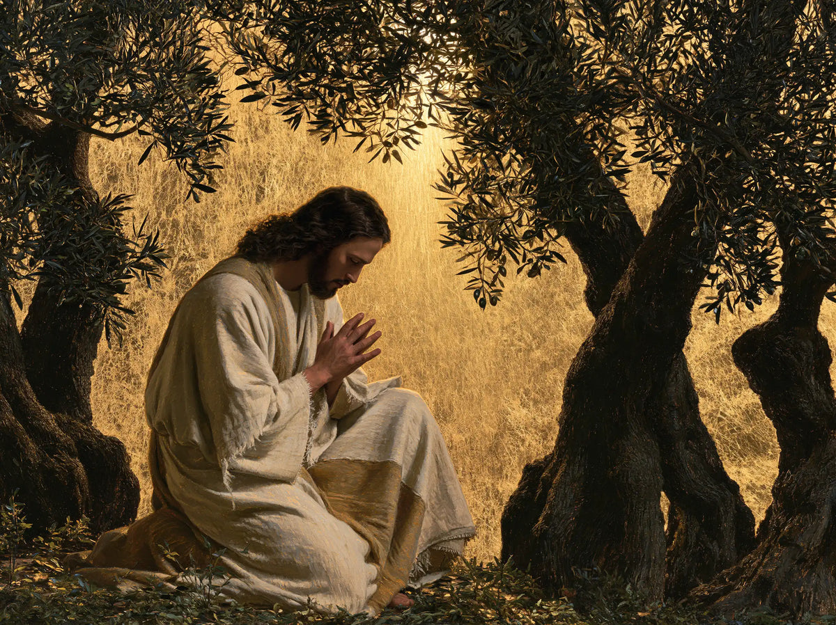 Jésus à Gethsémani — Le Recueillement devant l’or immobile