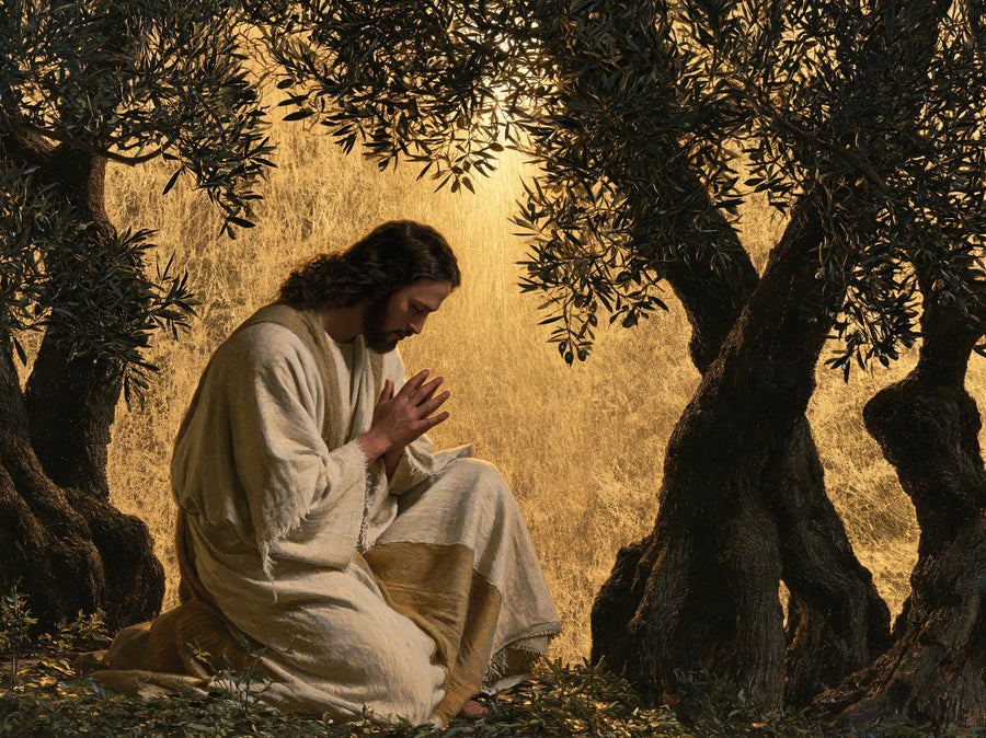 Jésus à Gethsémani — Le Recueillement devant l’or immobile