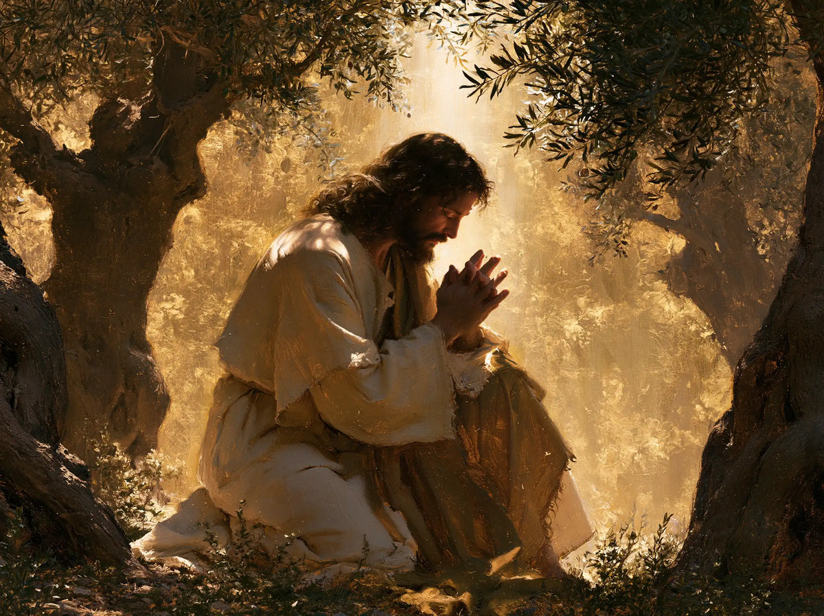 Jésus à Gethsémani — L’Humilité sous l’or des cimes