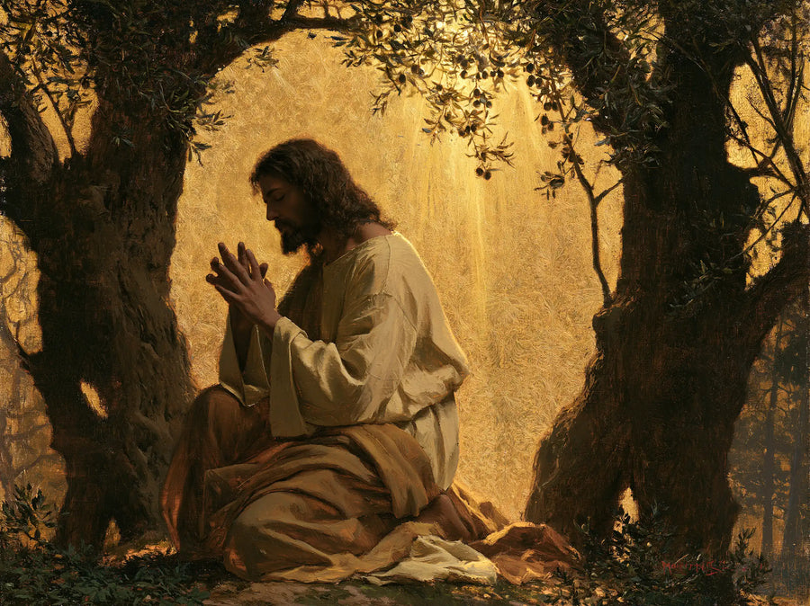 Jésus à Gethsémani — L’Oraison dans l’arc d’or ancien