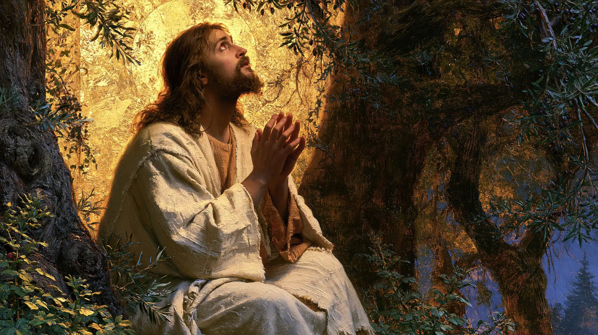 Jésus à Gethsémani — Le Regard dans le rayonnement des feuilles