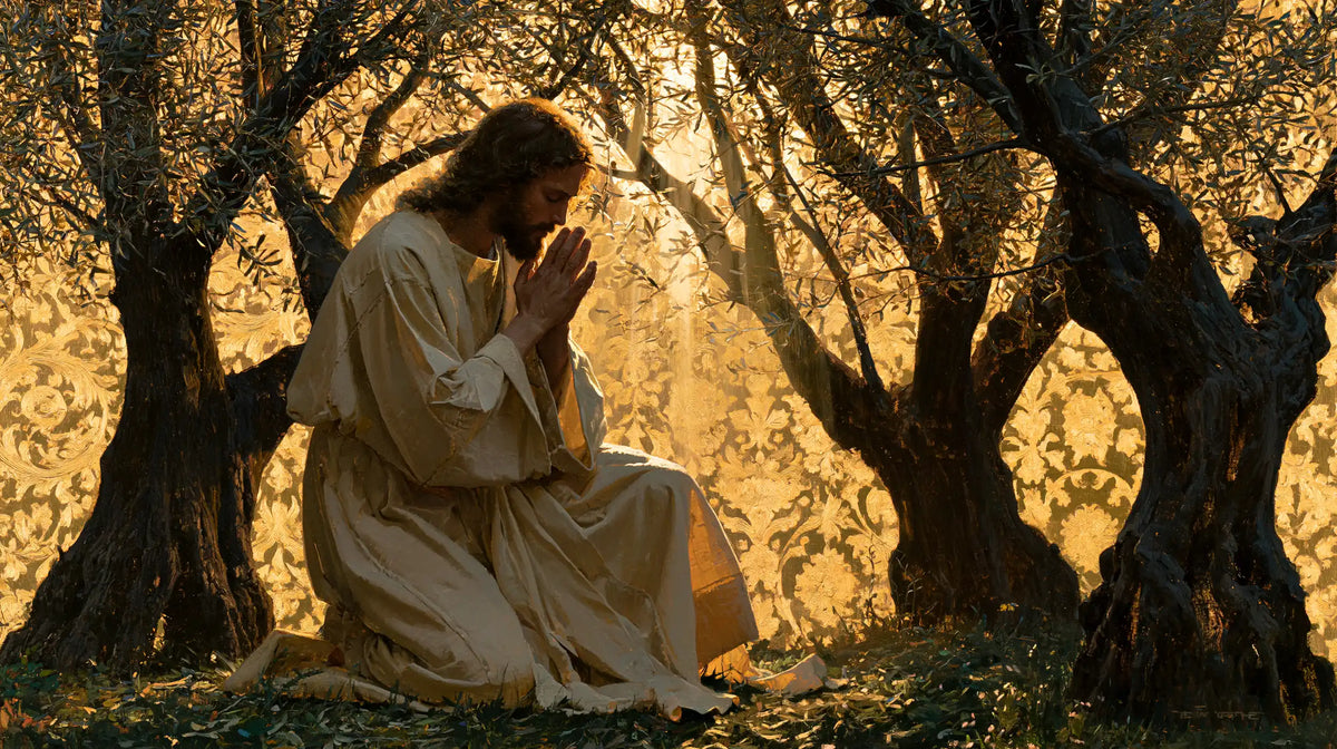 Jésus à Gethsémani — Le Silence au jardin de feuille d’or