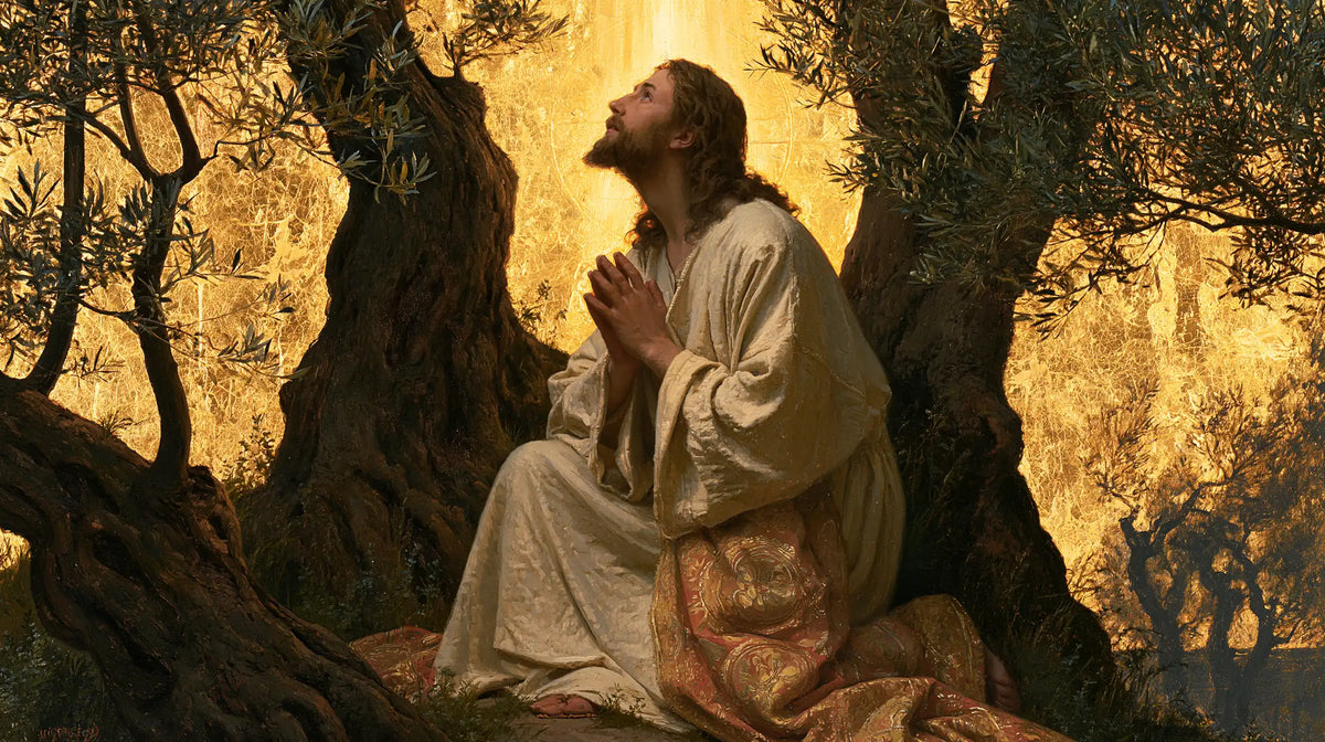Jésus à Gethsémani — Le Regard aux plis brodés d’ambre