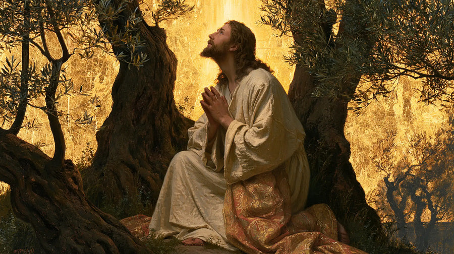 Jésus à Gethsémani — Le Regard aux plis brodés d’ambre