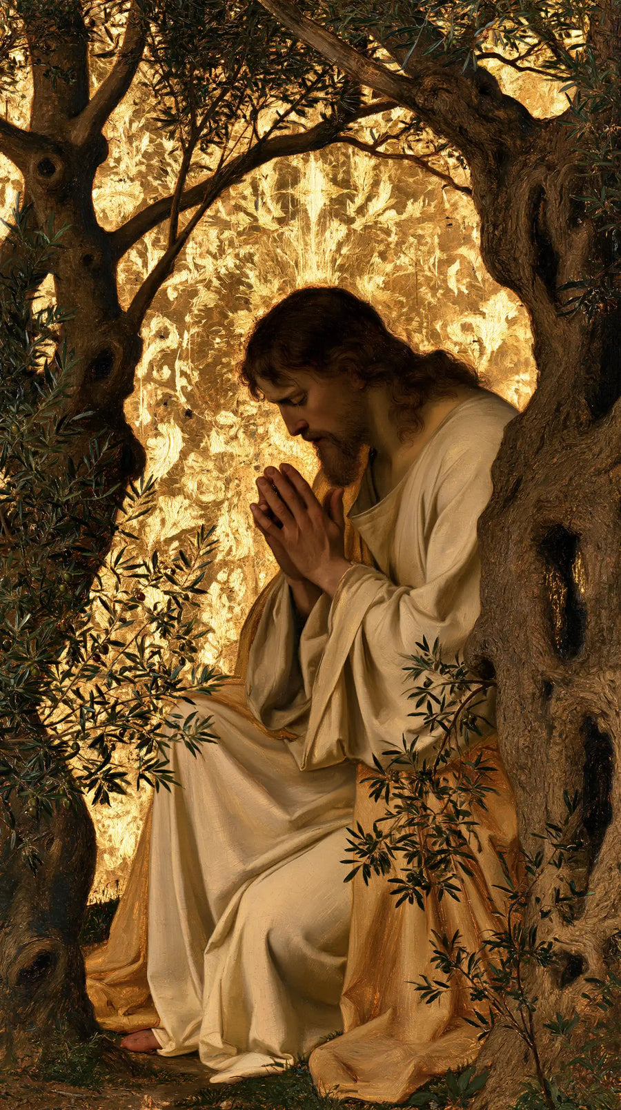 Jésus à Gethsémani — La Prière contre l’écorce chaude
