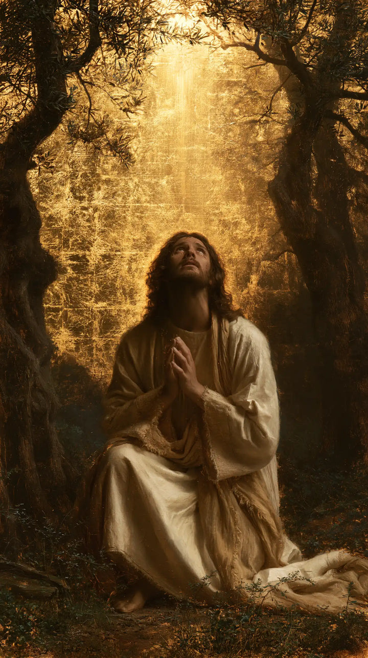 Jesus in Gethsemane - Sacred Gold · Portrait n° 8