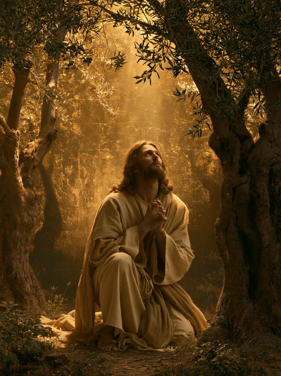 Jésus à Gethsémani — Le Regard au sommet du jardin d’or