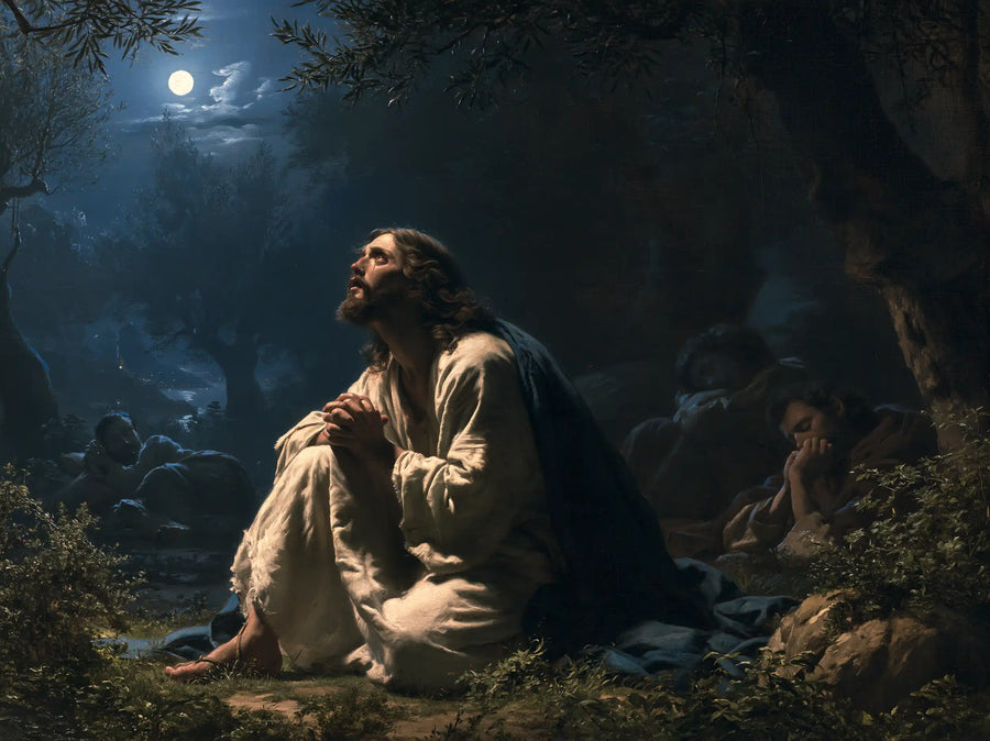 Jésus à Gethsémani — Les Mains éveillées dans le jardin muet