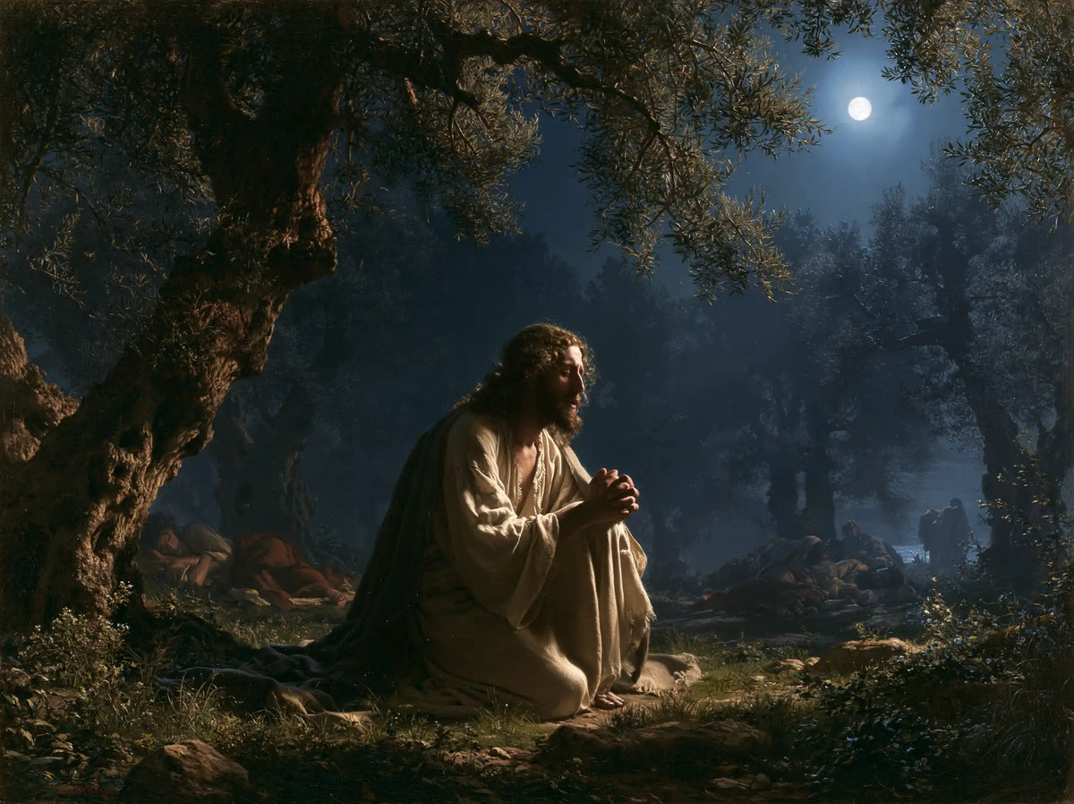 Jésus à Gethsémani — Seul éveillé sous la lune
