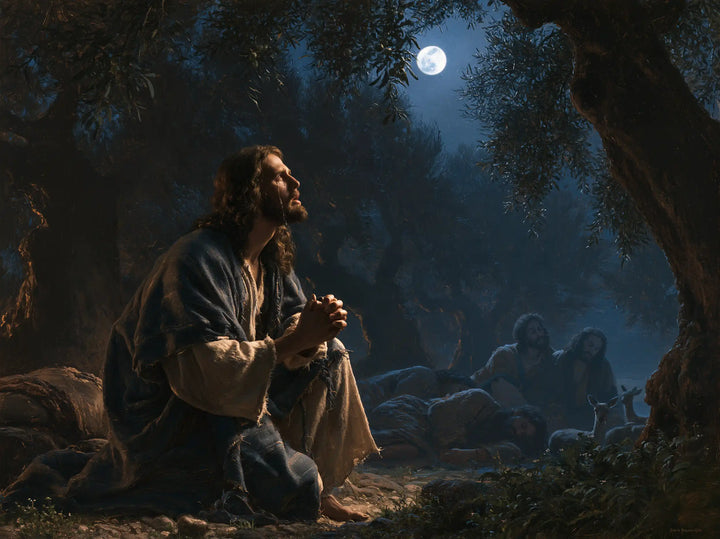 Jesus in Gethsemane - Jesus and the Sleeping Apostles · Landscape n° 11