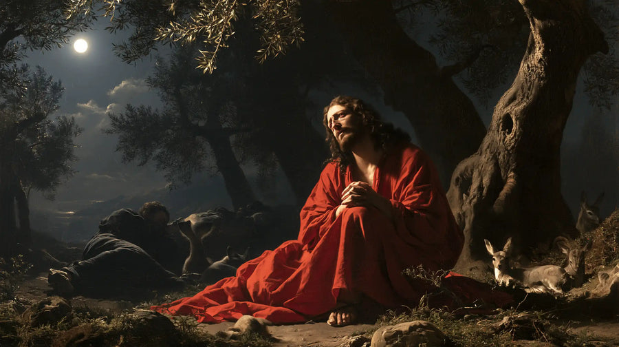 Jésus à Gethsémani — Le Veilleur au manteau rouge