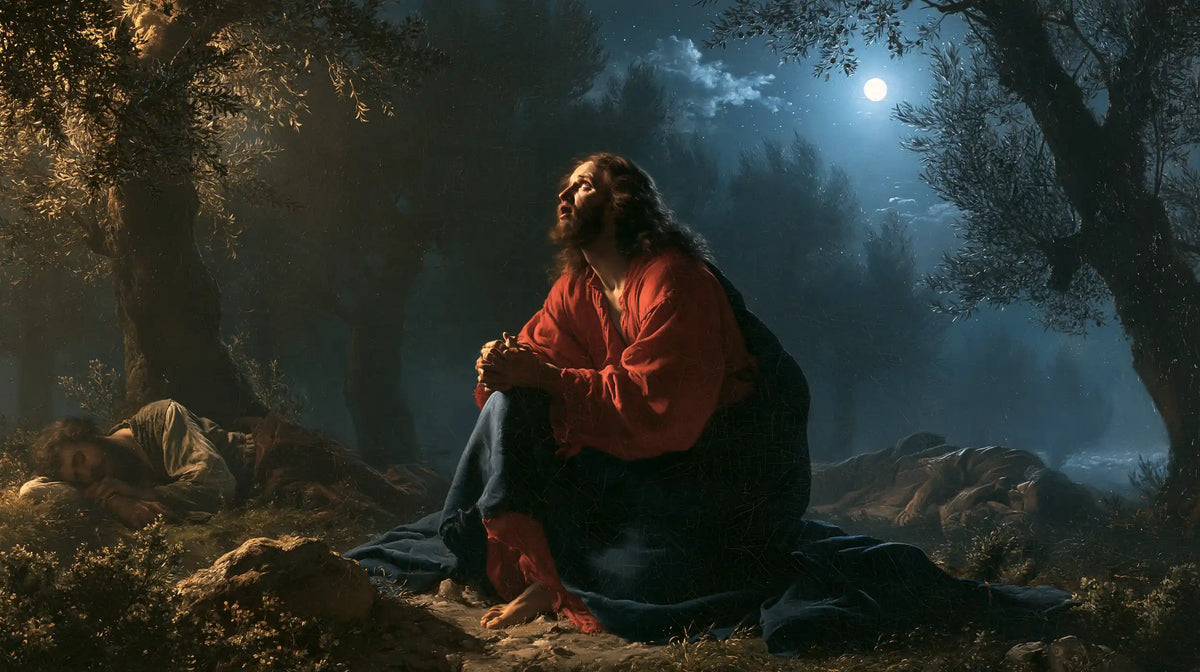 Jésus à Gethsémani — La Prière entre les souffles endormis