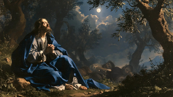 Jésus à Gethsémani — Le Manteau bleu dans la nuit des disciples