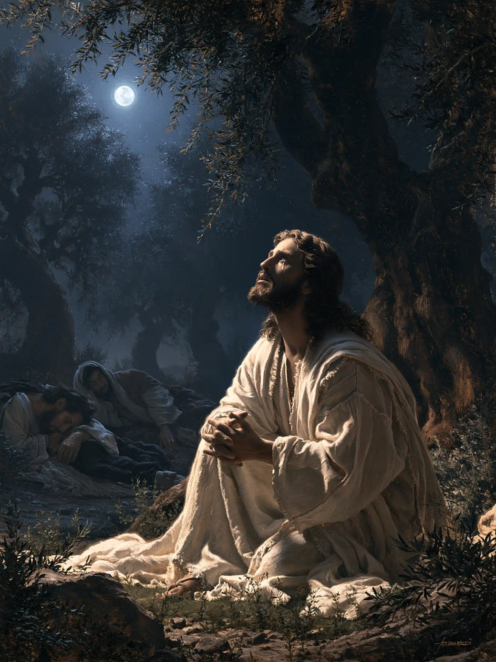 Jesus in Gethsemane - Jesus and the Sleeping Apostles · Portrait n° 10
