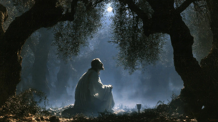 Jésus à Gethsémani — Le Regard au-dessus de la coupe silencieuse