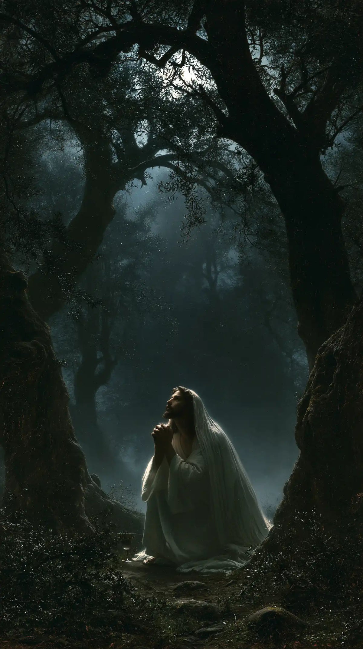 Jésus à Gethsémani — Le Voile dans la forêt sans voix