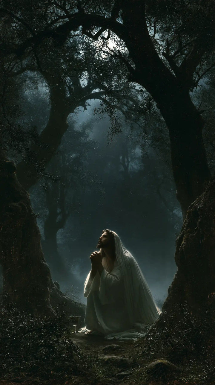 Jésus à Gethsémani — Le Voile dans la forêt sans voix