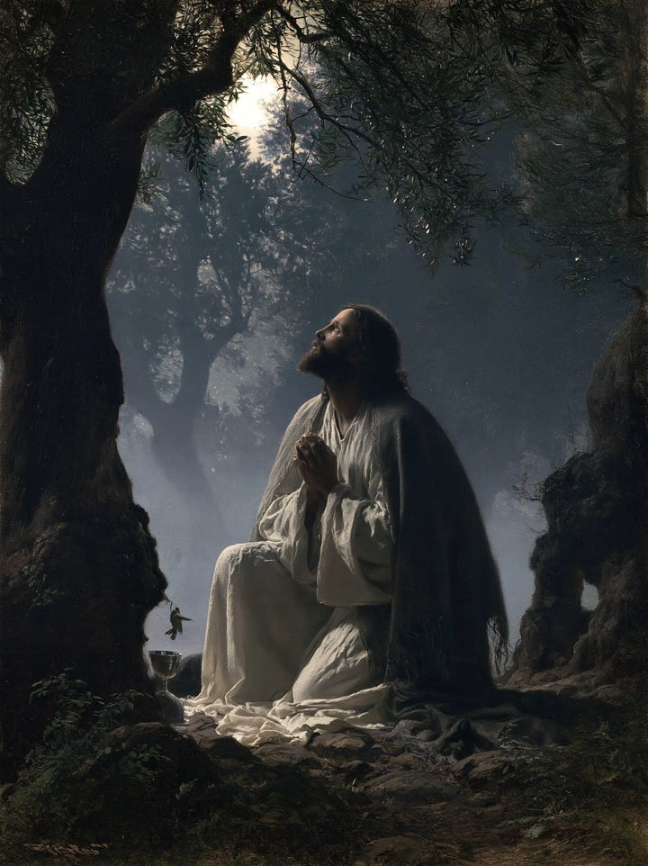 Jésus à Gethsémani — Le Regard au calice de brume