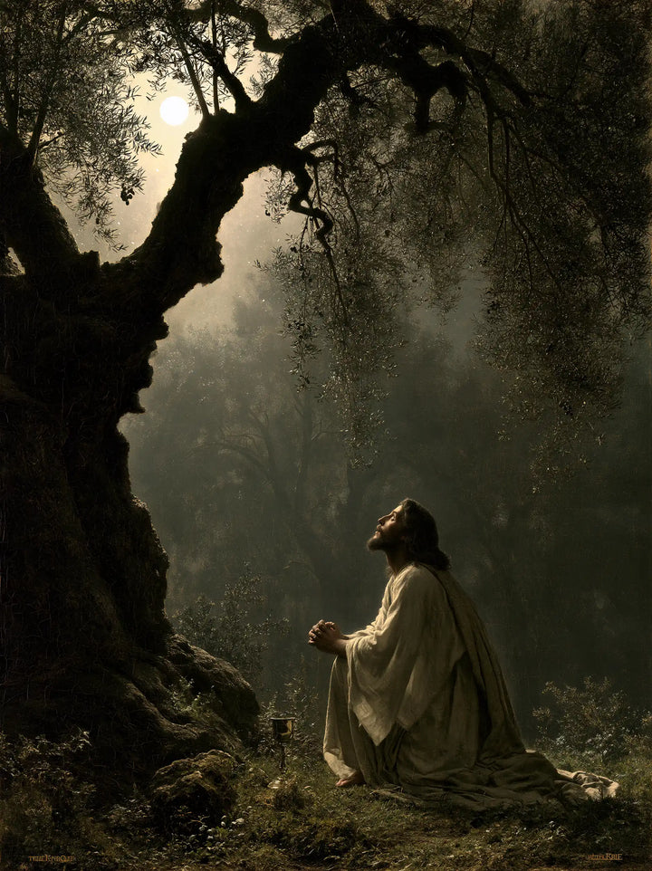 Jésus à Gethsémani — L’Oraison sous l’olivier monumental