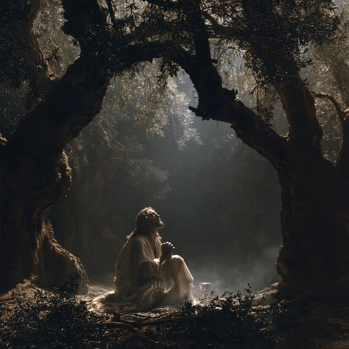 Jésus à Gethsémani — La Prière devant la coupe de clarté