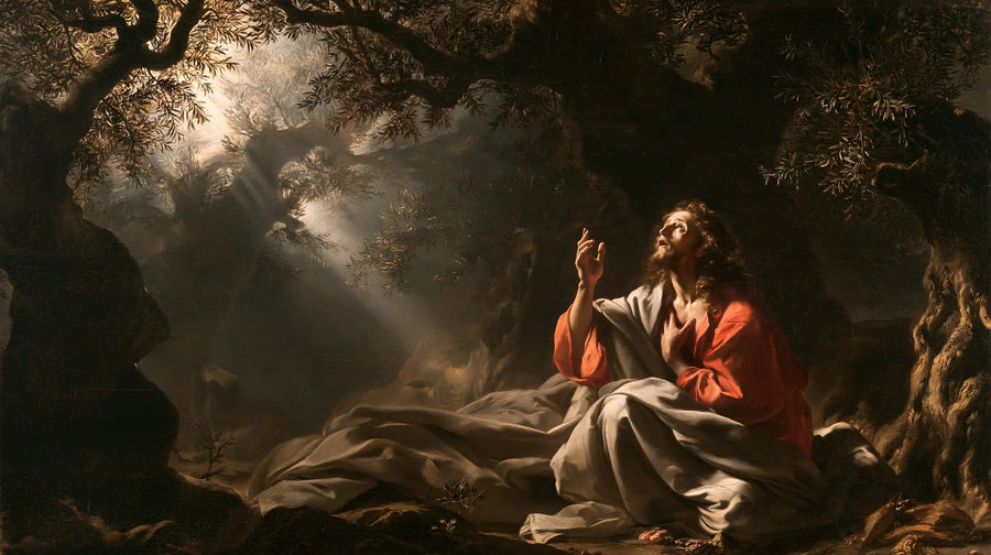 Jésus à Gethsémani — Le Geste vers la lumière lointaine