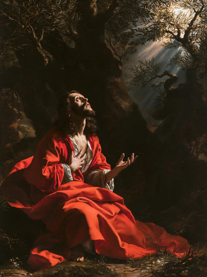 Jésus à Gethsémani — La Prière au manteau soulevé