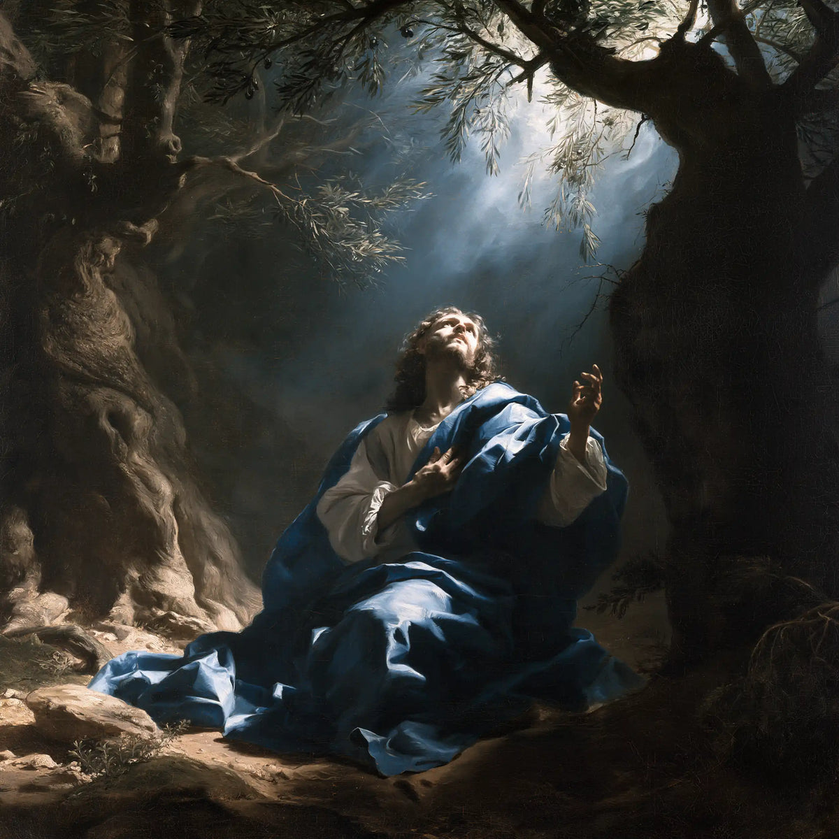 Jésus à Gethsémani — Le Bleu offert au rayon du ciel