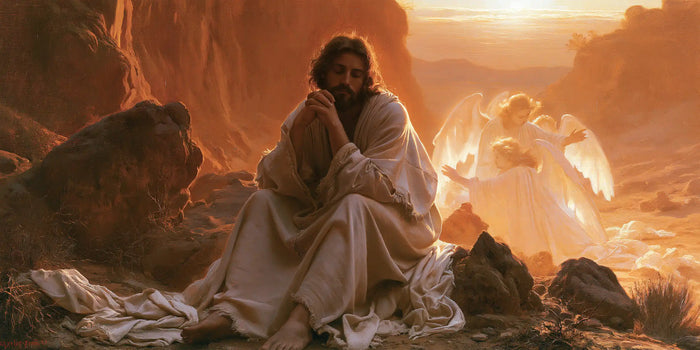 Jésus dans le désert — La Prière dans la gorge embrasée