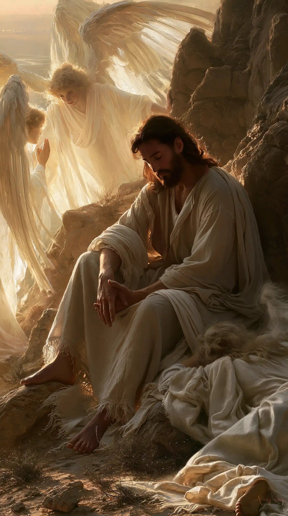 Jesus in the Desert - Angels After the Temptation · Portrait n° 12