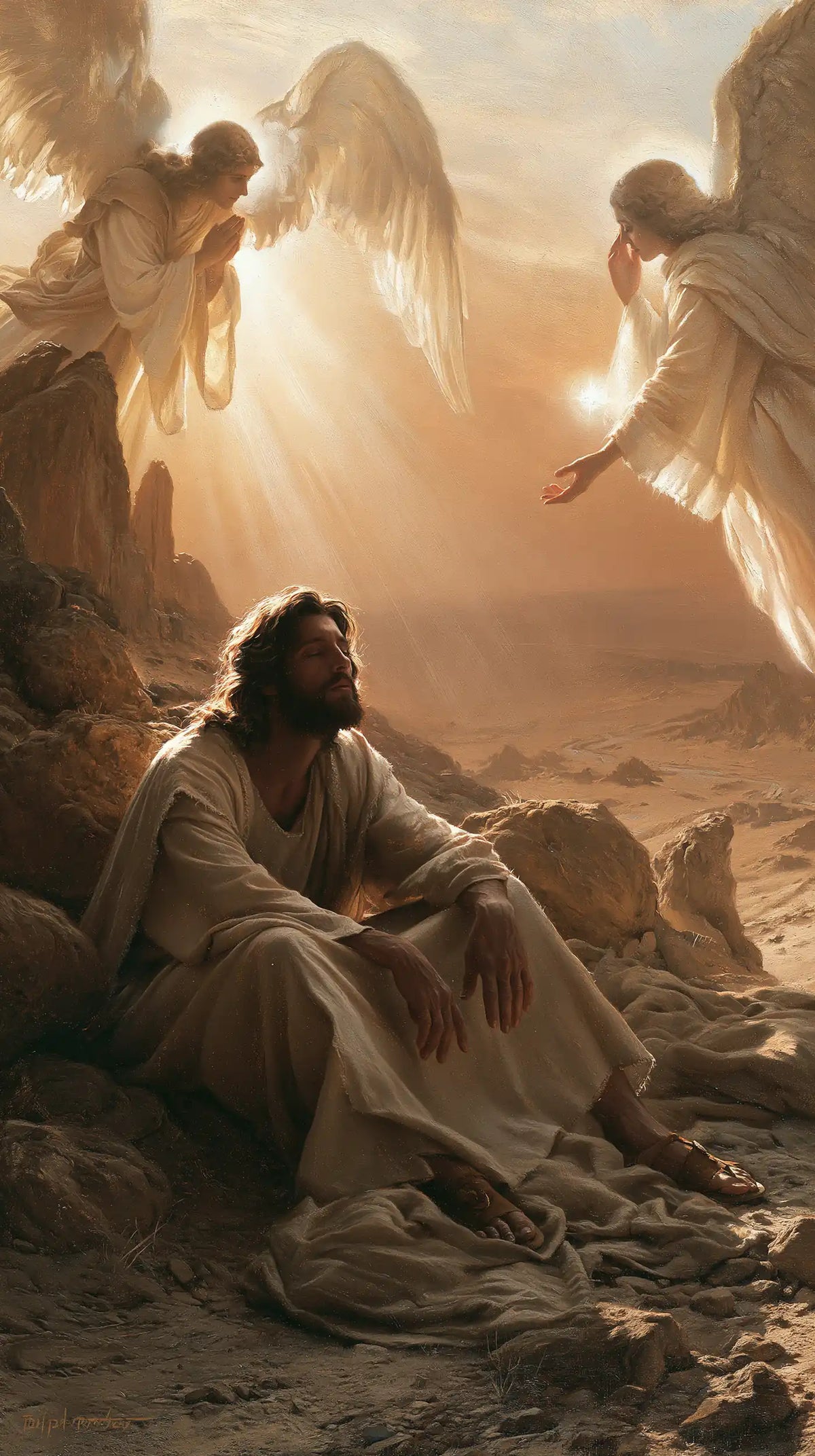 Jesus in the Desert - Angels After the Temptation · Portrait n° 16