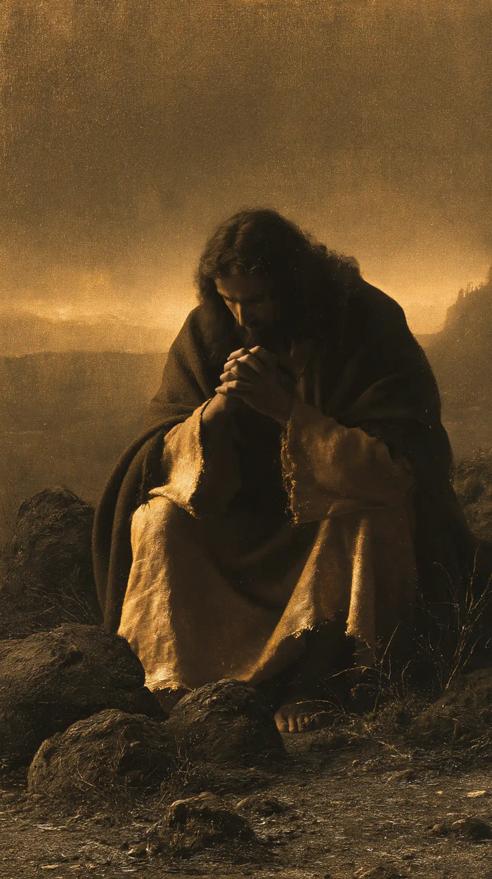 Jésus dans le désert — Le Recueillement dans la cendre d’or