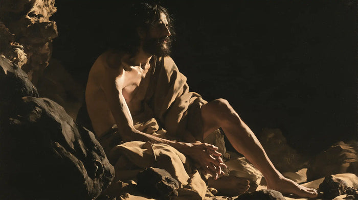 Jésus dans le désert — La Lumière sur le repos dénudé