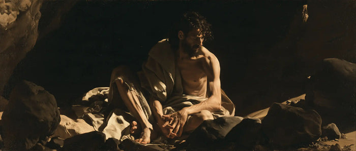 Jésus dans le désert — Le Silence entre les plis et la pierre