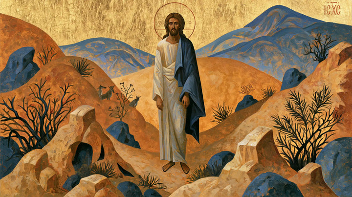 Jesus in the Desert - Contemporary Byzantine · Landscape n° 14
